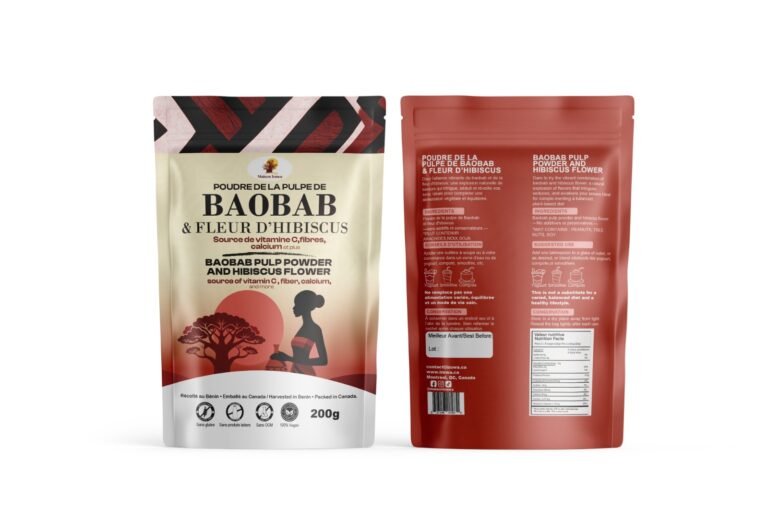 Poudre de la pulpe de Baobab et fleur d'hibiscus